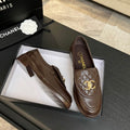Chanel Brown Quilted Slingback Pumps with CC Detail