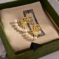 Gucci Gold Pearl Earrings 823